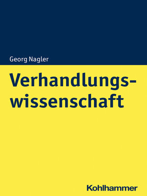 cover image of Verhandlungswissenschaft